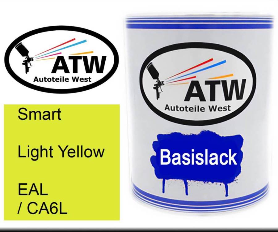 Smart, Light Yellow, EAL / CA6L: 1L Lackdose, von ATW Autoteile West.